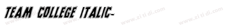 Team College Italic字体转换
